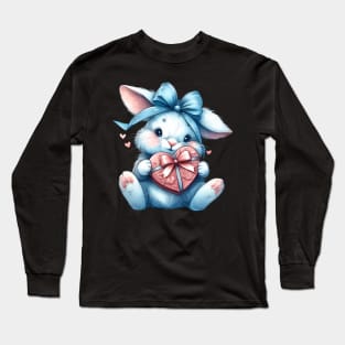 Cute Bunny Valentine's Day Long Sleeve T-Shirt